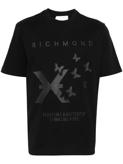 John Richmond Logo-print T-shirt In Black