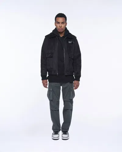 John Richmond Sheepskin Jacket With Hood In Nero