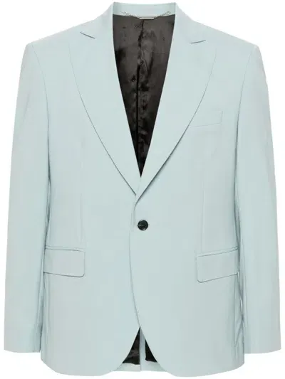 John Richmond Single-breasted Wool-blend Blazer In Blue