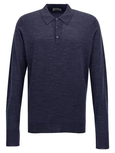 John Smedley Dorset Polo Blue