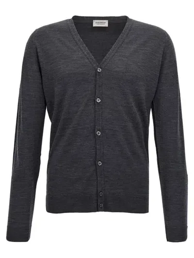 John Smedley Classic Petworth Slim-fit Merino Wool Cardigan In Gray