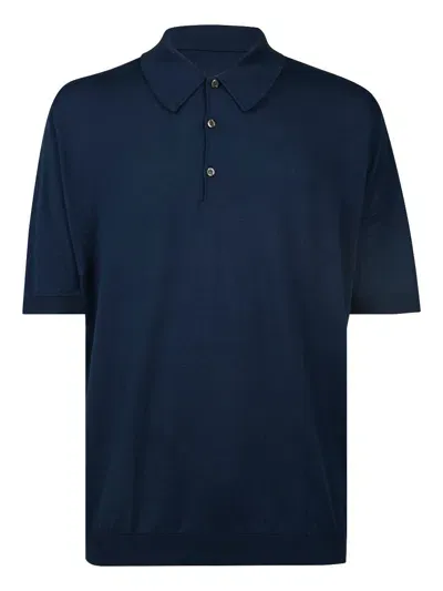 John Smedley Polo In Blue