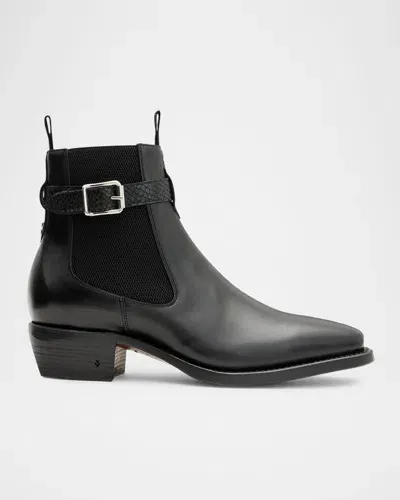 John Varvatos Men's Walker Buckle Chelsea Boots In Black