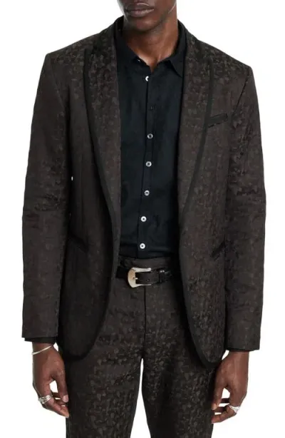 John Varvatos Slim Fit Wool Blend Sport Coat In Ebony