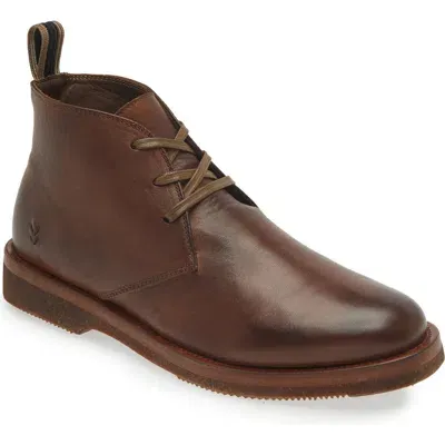 John Varvatos Varick Leather Chukka Boot In Wood Brown