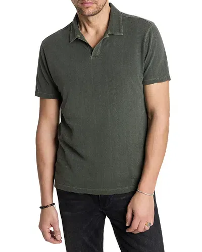 John Varvatos Zion Jacquard Polo Shirt In Tarp Green