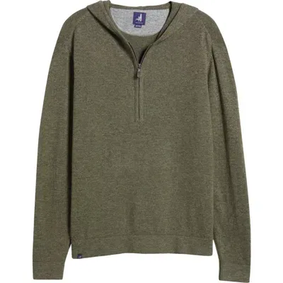 Johnnie-o Mitch Hooded Half Zip Wool & Cashmere Sweater In Rover