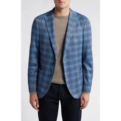 Johnnie-o Plaid Sport Coat In Navy