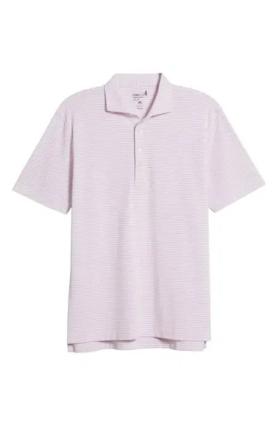 Johnnie-o Stetsons Stripe Performance Polo In Porto Pink