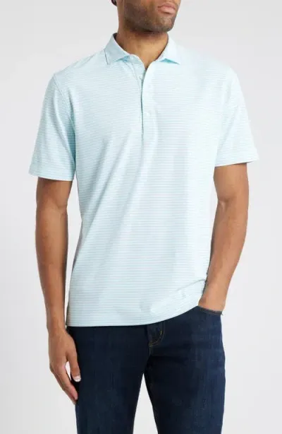 Johnnie-o Stetsons Stripe Performance Polo In Blue