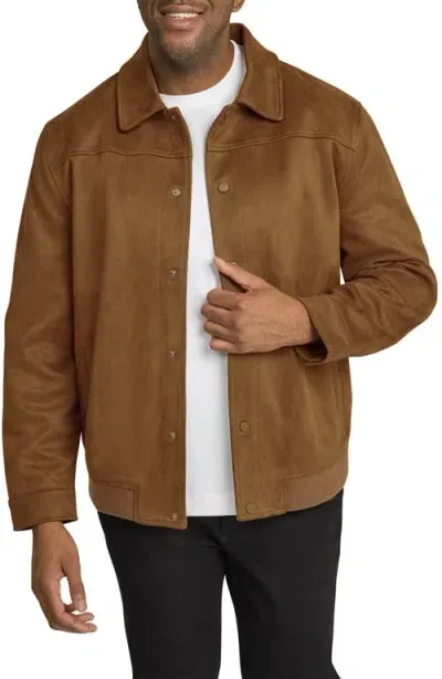 Johnny Bigg Casey Faux Suede Jacket In Tan