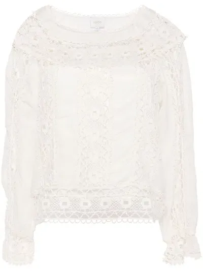 Johnny Was Danila Lace Blouse In Neutrals