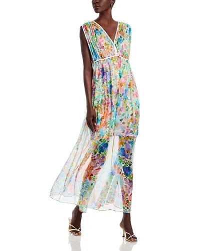 Johnny Was Dylane Silk Maxi Dress In Wild Bloom