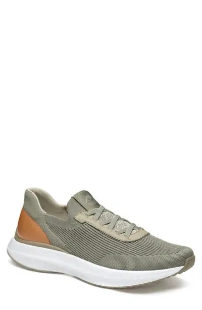 Johnston & Murphy Briley Knit Sneaker In Taupe Knit