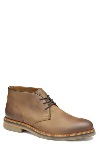 Johnston & Murphy Calder Chukka Boot In Brown Oiled Full Grain