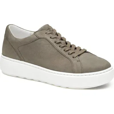 Johnston & Murphy Cammie Low Top Sneaker In Gray Tumbled Nubuck