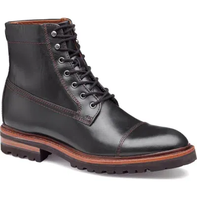 Johnston & Murphy Collection Dudley Water Resistant Lace-up Boot In Black Full Grain