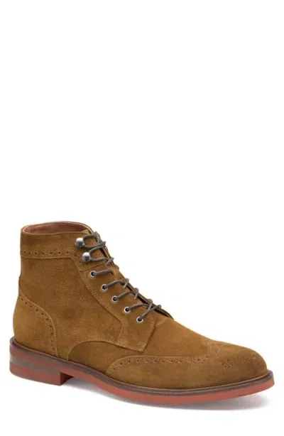 Johnston & Murphy Hartley Wingtip Boot In Snuff Italian Suede