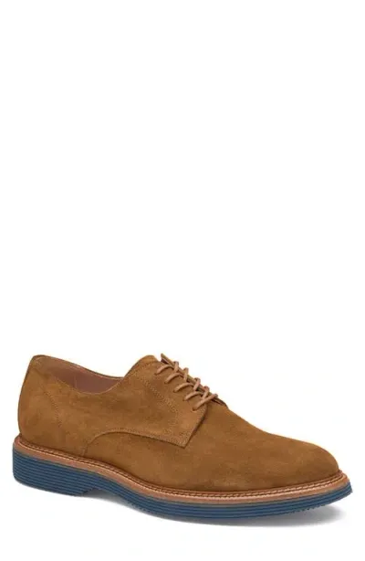 Johnston & Murphy Jenson Plain Toe Derby In Snuff European Suede