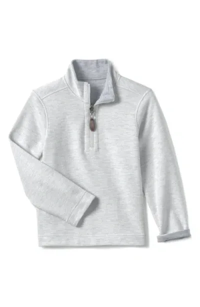 Johnston & Murphy Kids' Reversible Quarter Zip Pullover In White