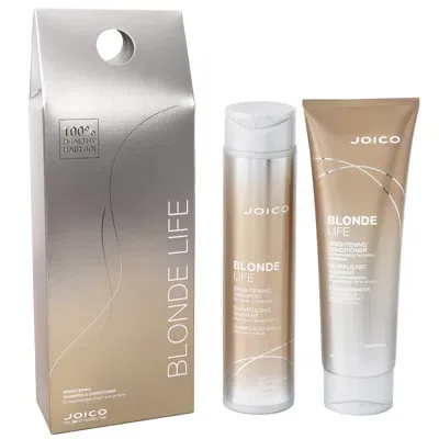 Joico Blonde Life Brightening Healthy Hair Joi Gift Set - Shampoo And Conditioner In White