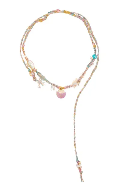 Joie Digiovanni Pink Barbie 18k Rose Gold Multi-stone Necklace