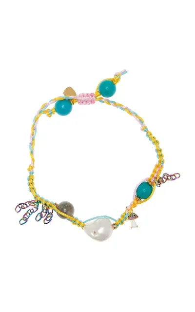 Joie Digiovanni Tripping Turquoise Stainless Steel Multi-stone Bracelet