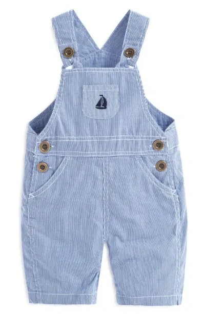 Jojo Maman Bébé Babies' Boat Stripe Overalls In Blue