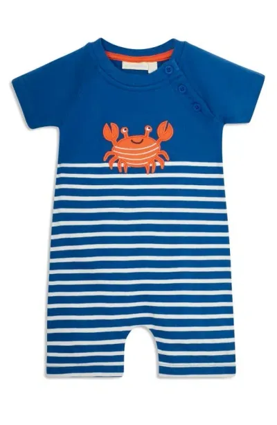 Jojo Maman Bébé Babies' Jojo Maman Bebe Crab Appliqué Romper In Denim