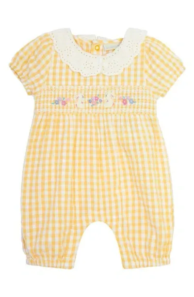 Jojo Maman Bébé Babies' Embroidered Bunny Romper In Yellow