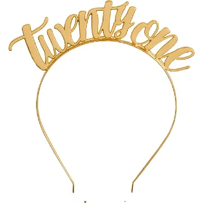 Jollity & Co Milestone Events Metal Headbands In Gold