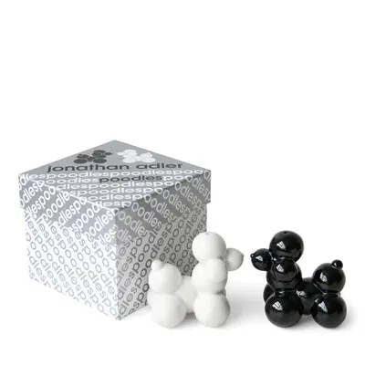 Jonathan Adler Poodle Salt & Pepper Shakers In Black/white