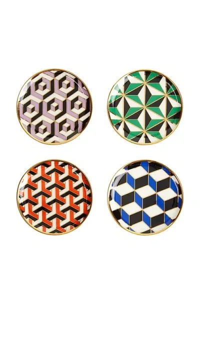 Jonathan Adler Versailles Coasters In Green