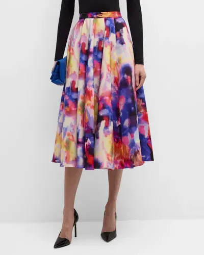 Jonathan Cohen Concert Lights-print Paneled Midi Skirt In Multi