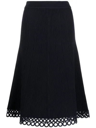 Jonathan Simkhai A-line Knitted Skirt In Black