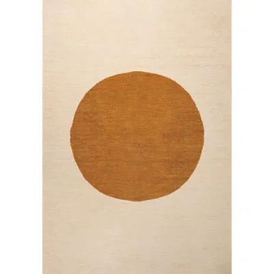 Jonathan Y Cirkel Minimalist Geometric Dot Machine-washable Area Rug In Cream/terracotta