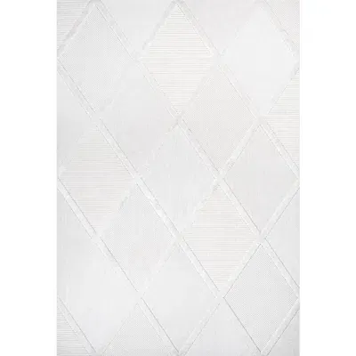 Jonathan Y Salines Diamond Trellis Indoor/outdoor Area Rug In White