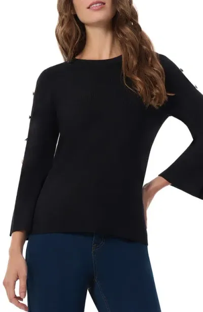 Jones New York Bracelet Sleeve Sweater In Jones Black