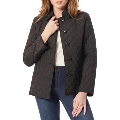 Jones New York Quilted Coat In Jones Black