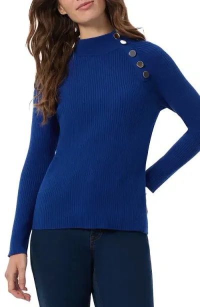 Jones New York Rib Raglan Sweater In Sapphire