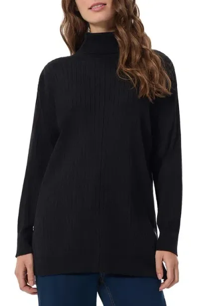 Jones New York Turtleneck Rib Sweater In Jones Black