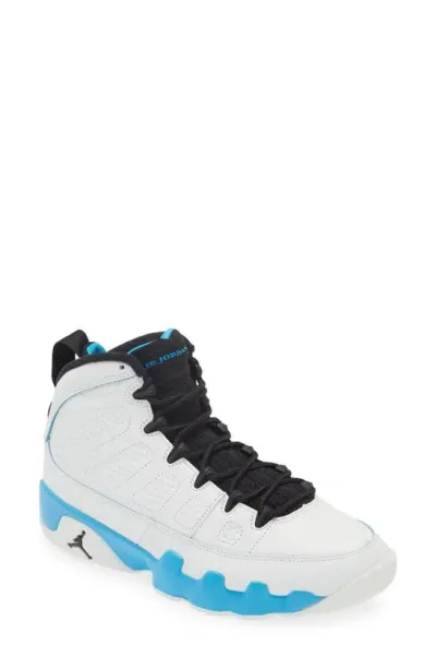 Jordan Air  9 Retro 'powder Blue' High Top Sneaker In White