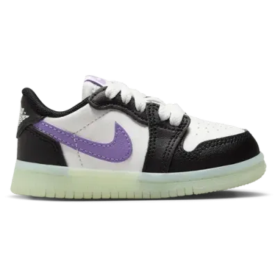 Jordan Boys   Retro 1 Low Og Uni2 In Black/volt/purple