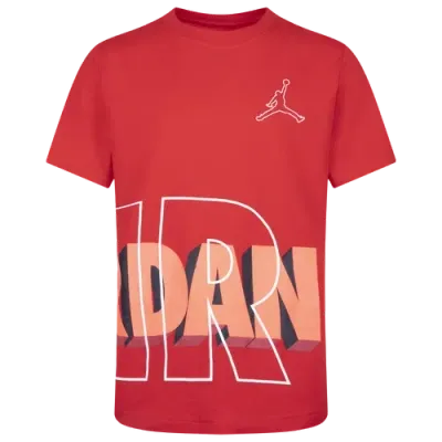 Jordan Boys Preschool   Around The Back T-shirt In White/fire Red