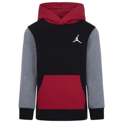 Jordan Kids' Boys Preschool   Mj Essentials Pullover Hoodie In Carbon Heather/red/grey