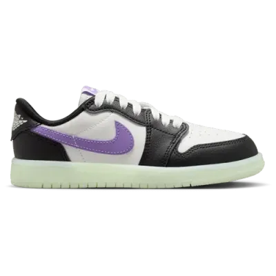 Jordan Boys Preschool   Retro 1 Low Og Uni2 In Black/purple/volt