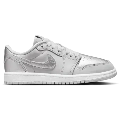 Jordan Boys Preschool   Retro 1 Low Og In White/grey/silver