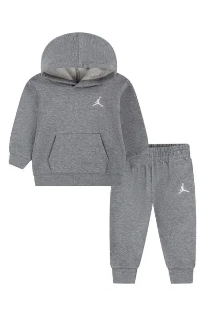 Jordan Babies'  Brooklyn Fleece Hoodie & Joggers Set In Carbon Heather