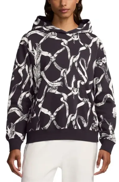 Jordan Brooklyn Print Fleece Hoodie In Black