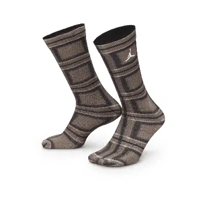 Jordan Everyday Essentials Holiday Crew Socks (1 Pair) In Brown